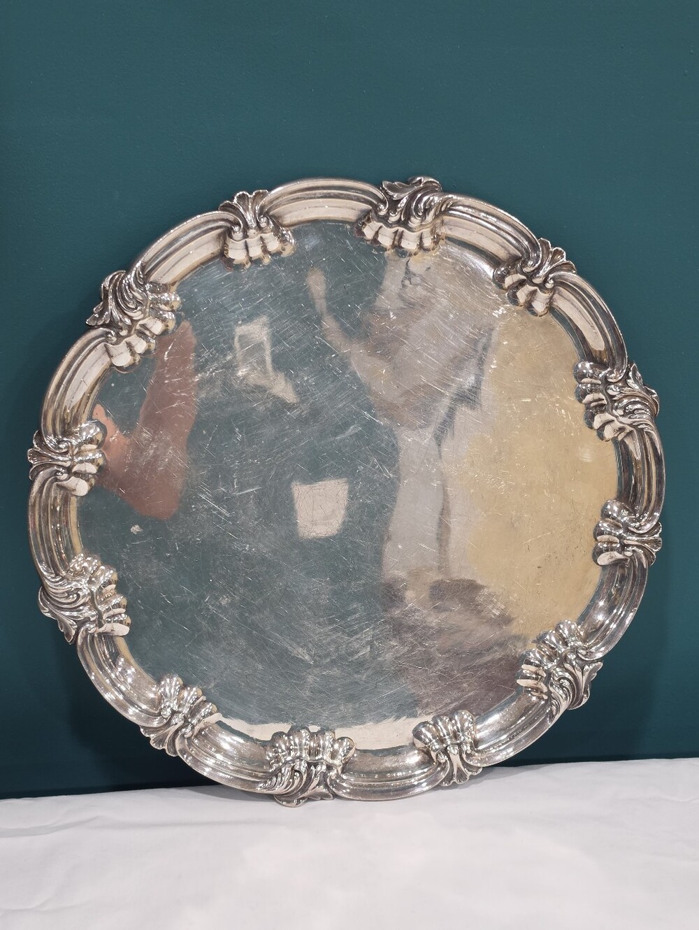 Vintage Reed & Barton 6080 Silverplate 16" Ornate Serving Tray